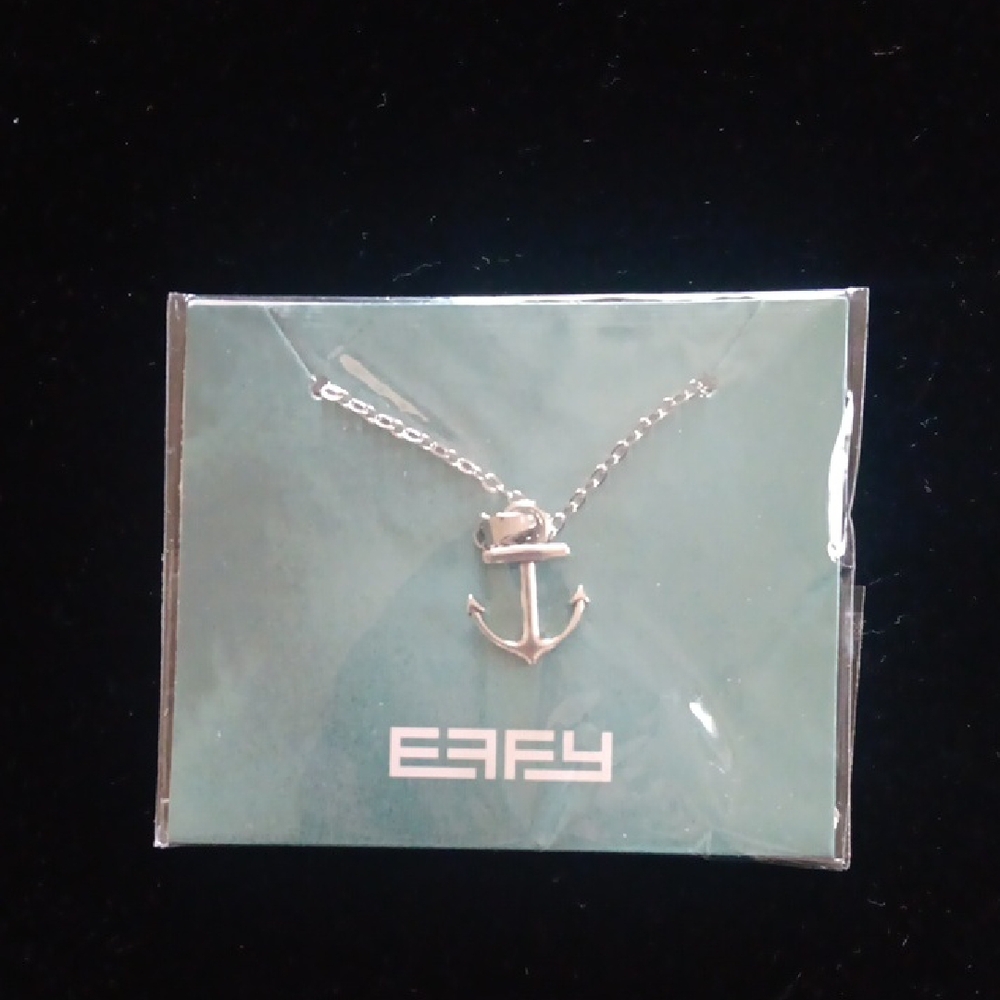 Effy Silver Nautical Anchor Pendant Necklace
